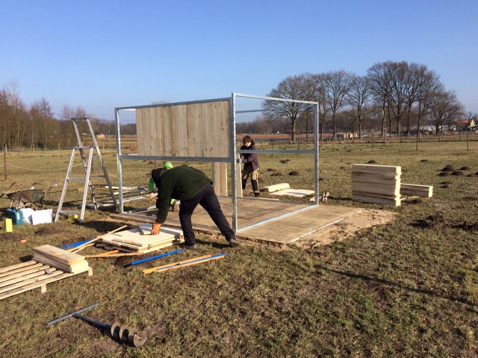 Opbouw schuilstal